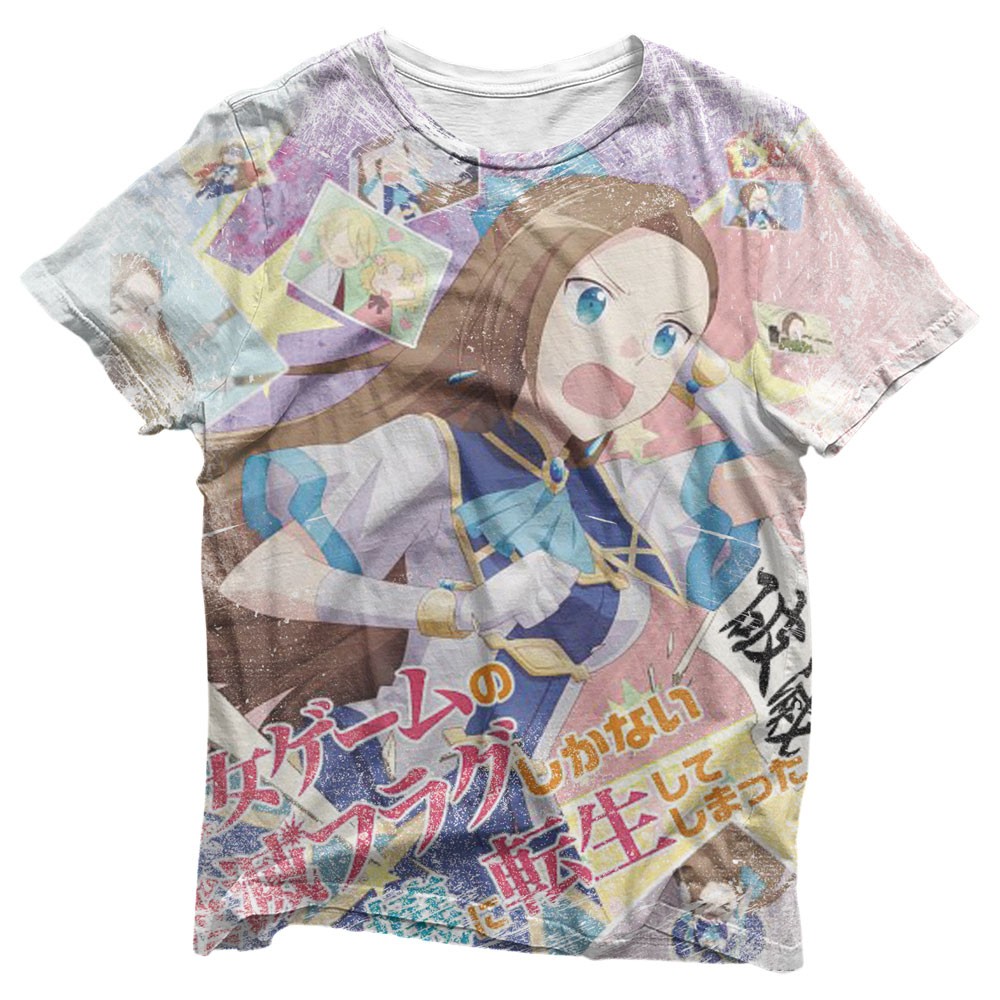 Camisa Otome Game no Hametsu Flag Shikanai Capa do Anime - Camisas Otome Game no Hametsu Flag Shikanai