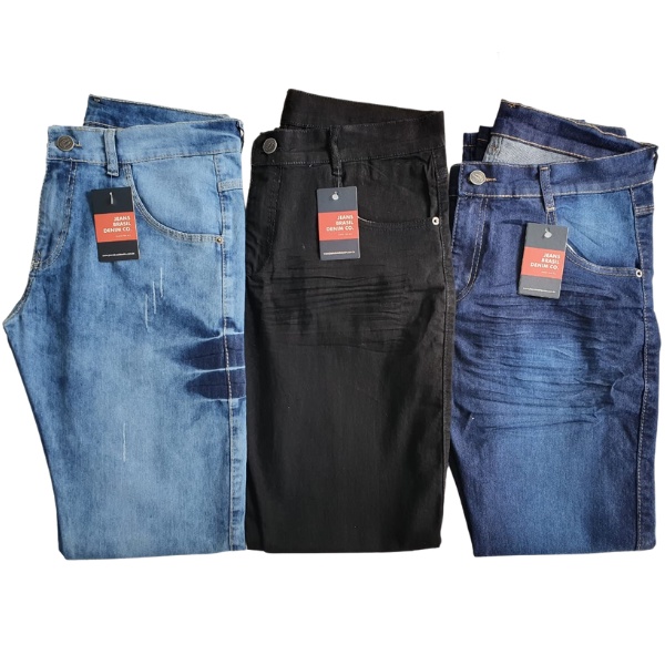 Calça Jeans Masculina Slim Elastano