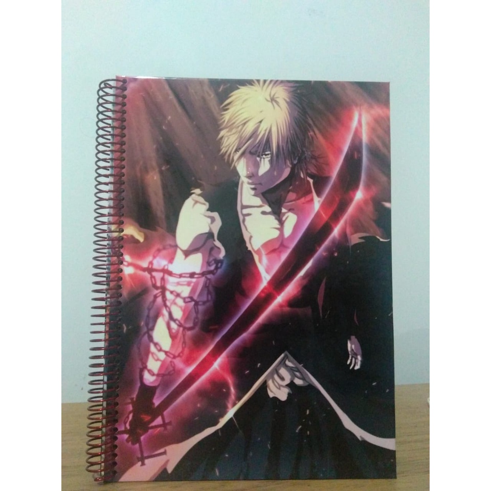 Caderno Universitário Personalizado de 1Matéria Anime Bleach - Bankai Kurosake Ichigo