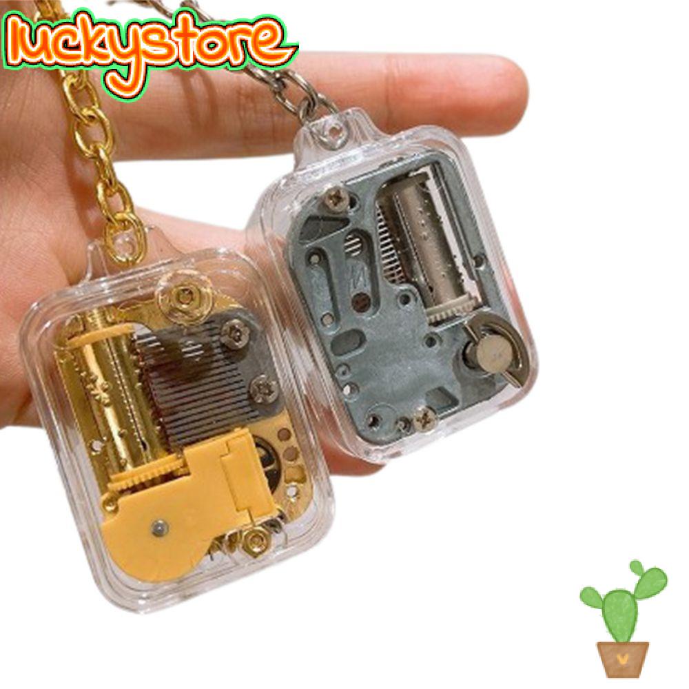 LS Chaveiro Mini Caixa De Música Portátil Com Manivela Multicolorido