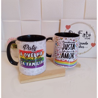 Caneca a Ovelha Colorida da Familia em Oferta na Shopee