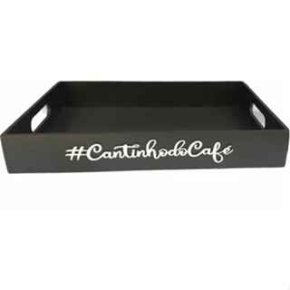 Bandeja Decorativa Cozinha Cantinho Do Café Grande Madeira Mdf Servir em Oferta na Shopee
