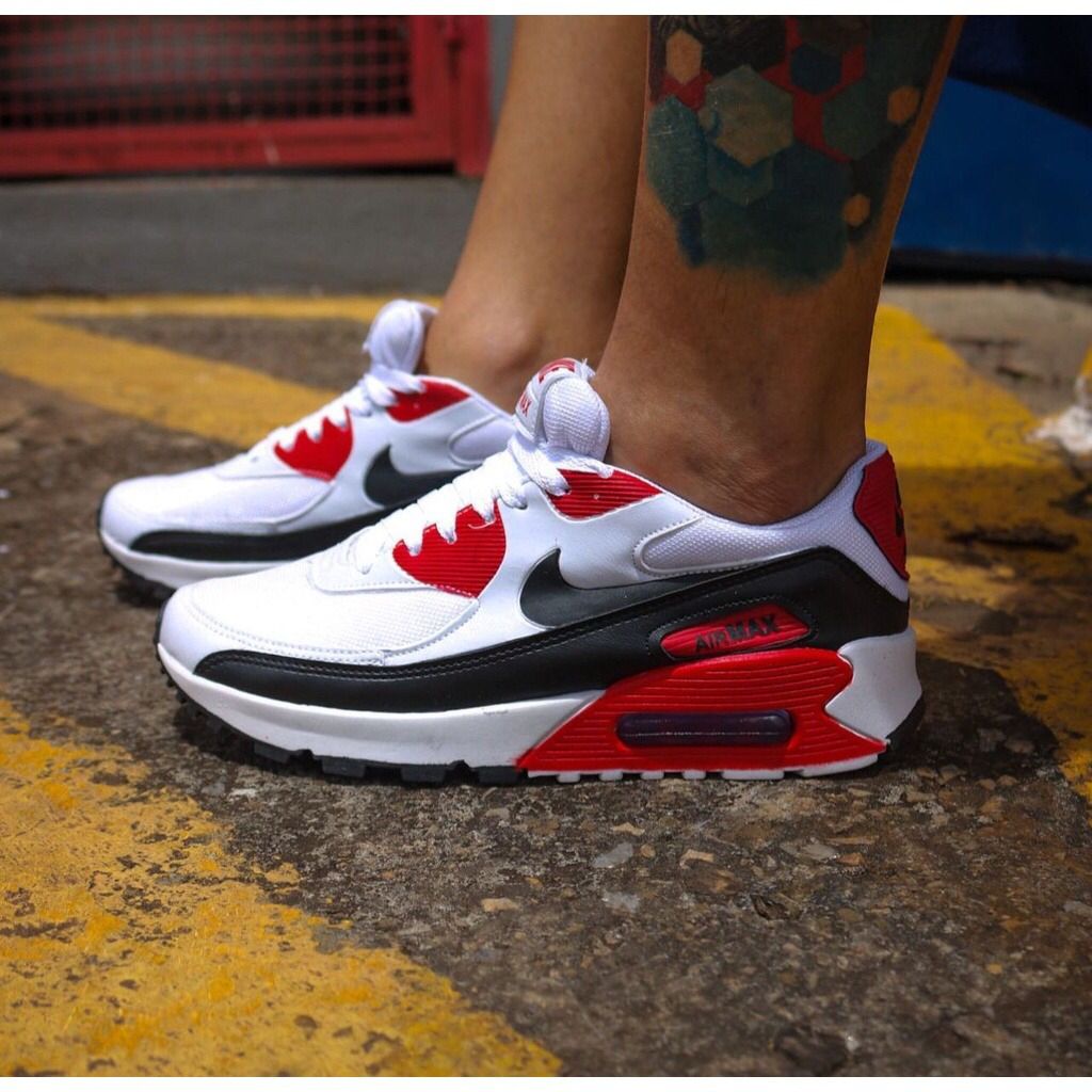 Nike air max 90 vermelho store e branco