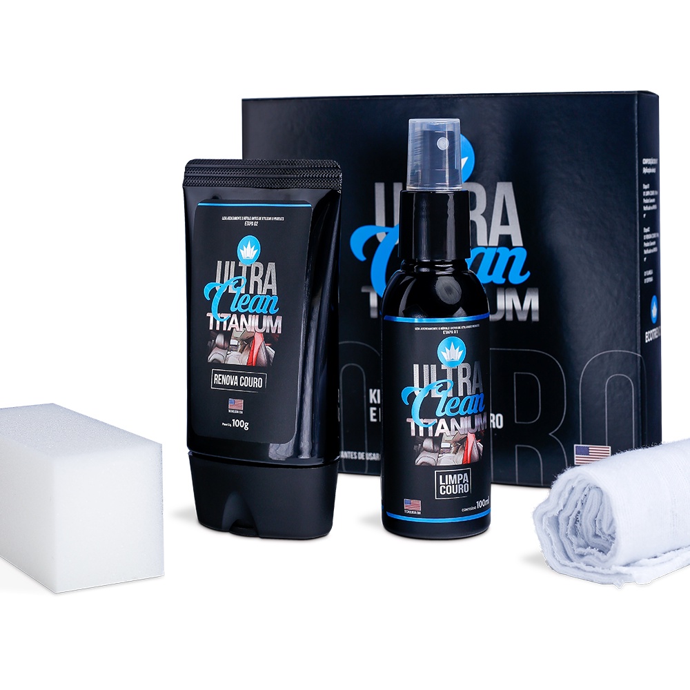 Produto Ecotrend ULTRACLEAN - KIT DE LIMPEZA Tratamento especial em seu couro, deixando um aroma suave