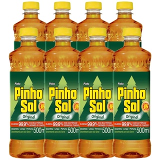 Kit Desinfetante Pinho Sol Original 500ml com 8 unidades em Oferta na Shopee