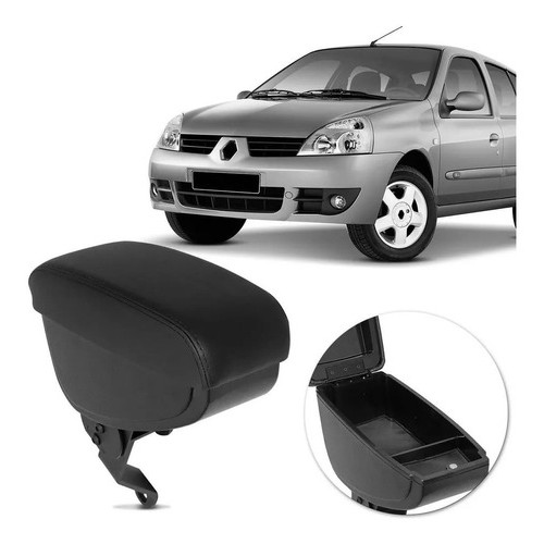 Descanso De Braço Apoio Renault Clio 2015 Preto Linha Preta
