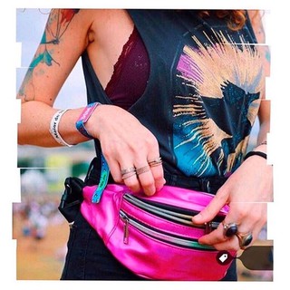 Multicolorida Brilhante bolsa de cintura