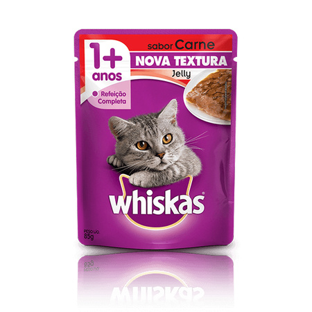 Whiskas Sachê Jelly Carne para Gatos Adultos- 85g