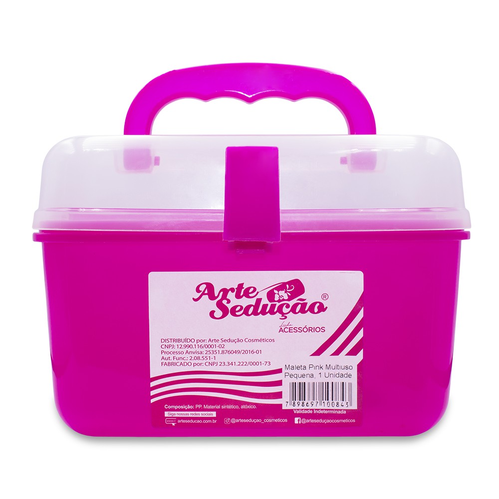 Maleta Multiuso Manicure Pedicure Rosa Esmalte Maquiagem Jóias Bijuterias Tintas Artesanato Unhas