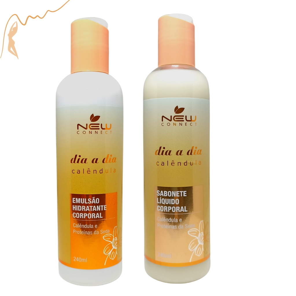 Kit Loção Hidratante E Sabonete Liquido Corporal de Calêndula