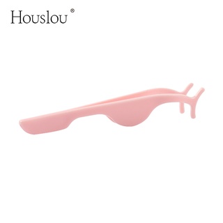 Houslou 1 Pç Aplicador Pinça Cílios Rosa De Plástico