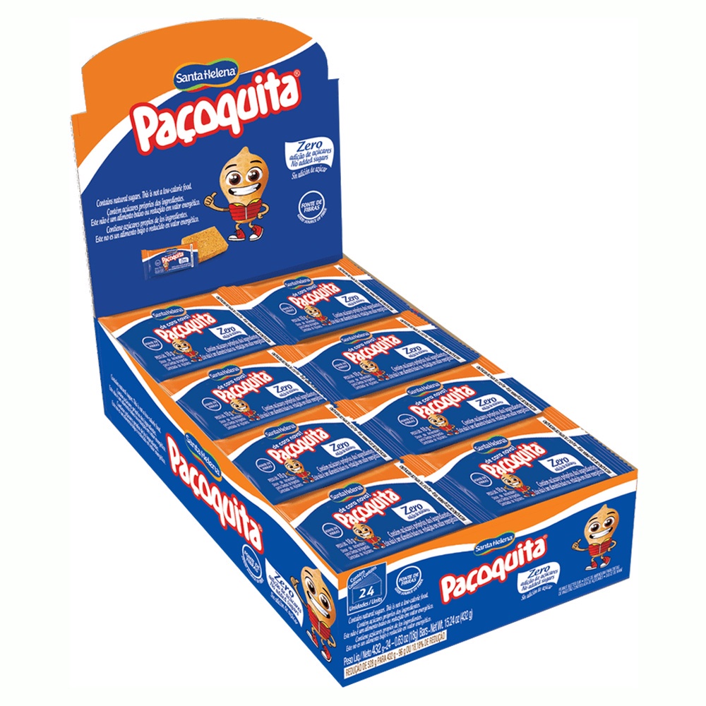 Paçoca Diet Paçoquita 18g c/24 - Santa Helena