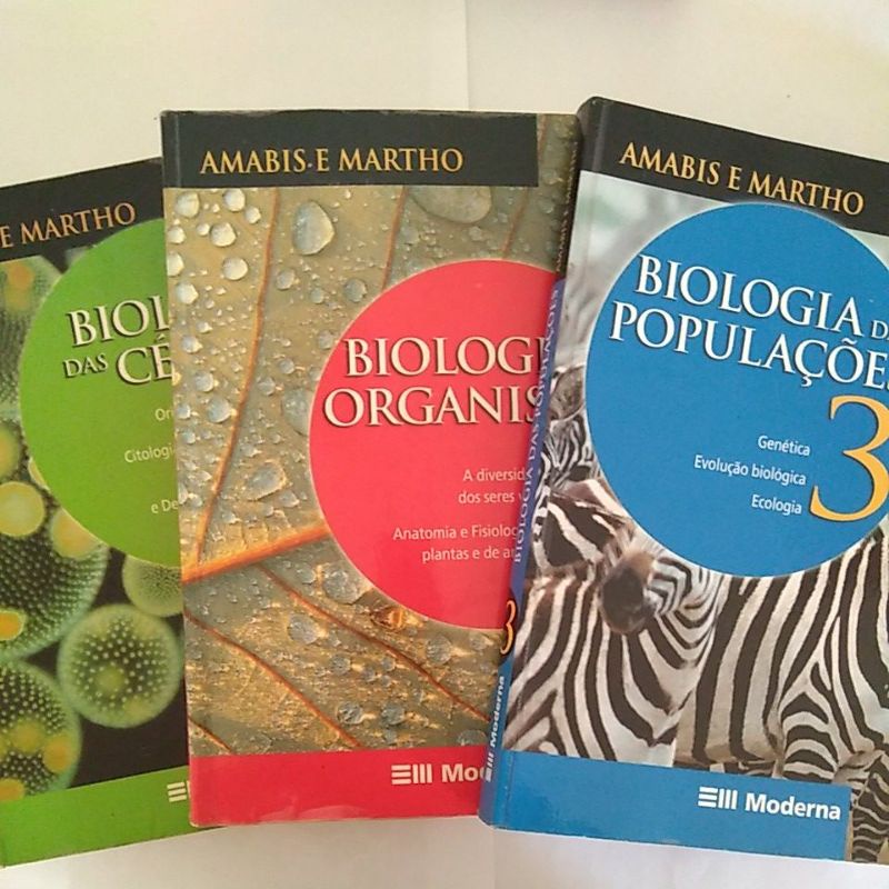 Livros biologia Amabis 3 volumes
