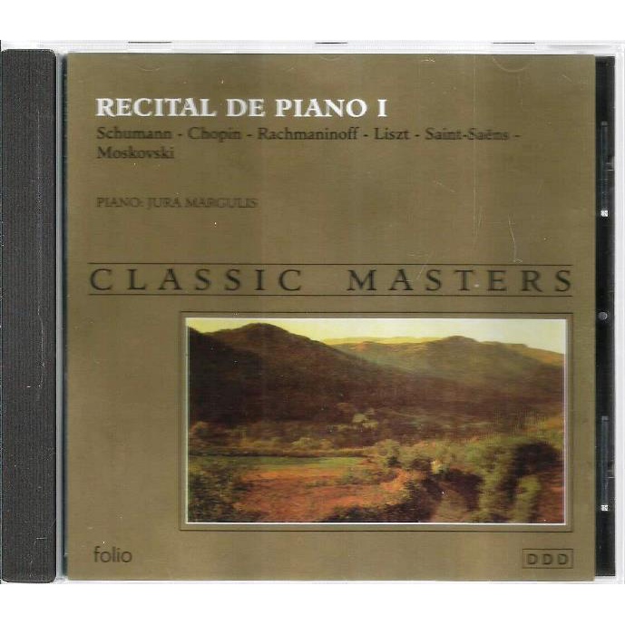1335 Mcd- Cd Original 1997- Classic Masters- Recital De Piano I- Schumann- Chopin- Rachnaninoff- Liszt- Saint Saenz-Moskovski- Piano: Jura Margulis- Clássica