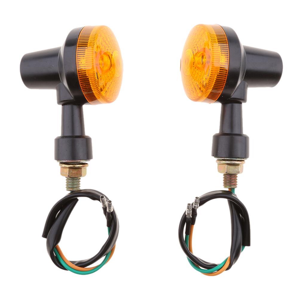 Pisca Seta Moto Custom Preto Lampada Par Cafe Racer | Shopee Brasil