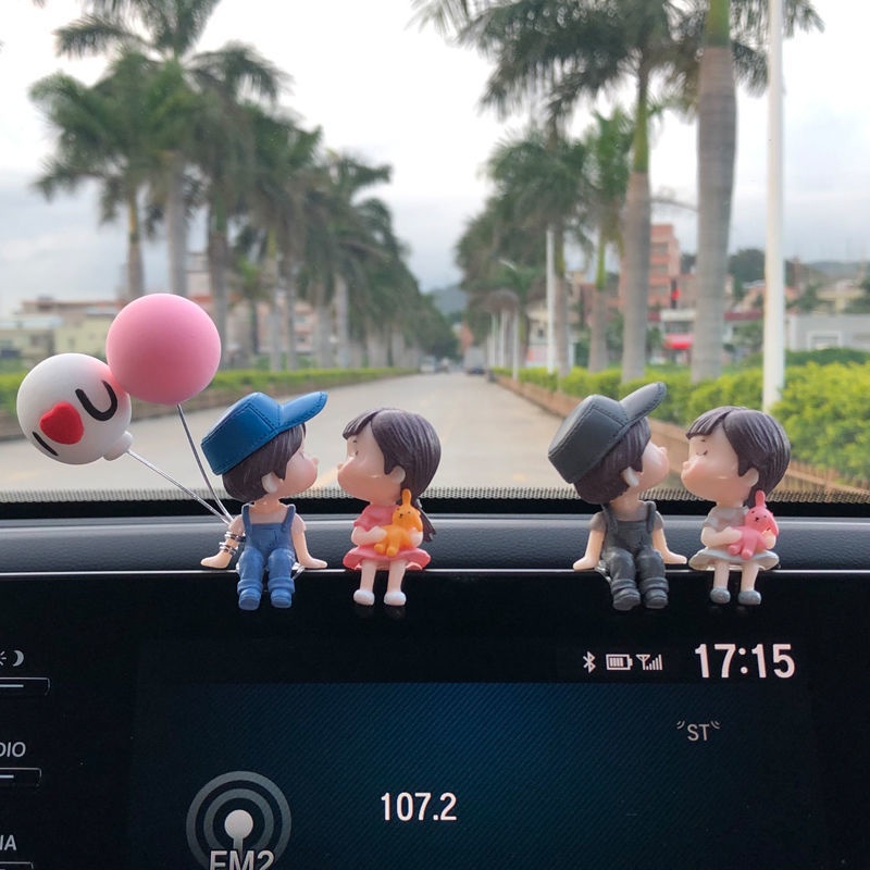 Peças Automotivas Acessórios Interiores Do Carro Amantes Decoração Painel Balão Ornamento Dos Desenhos Animados Casais B