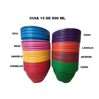 10 Vasos Cuia 13 de 500 ML Para Flores Planta Suculenta Lembrancinhas Aniversário Decoração