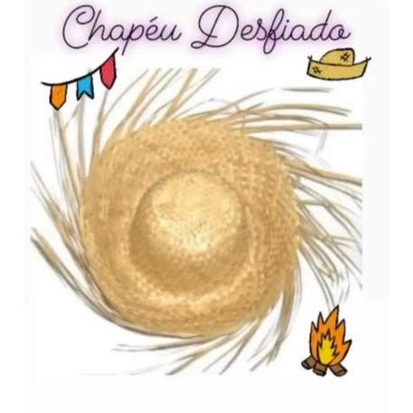5 Chapéu Palha Desfiado Caipira Festa Junina Arraial São Joa