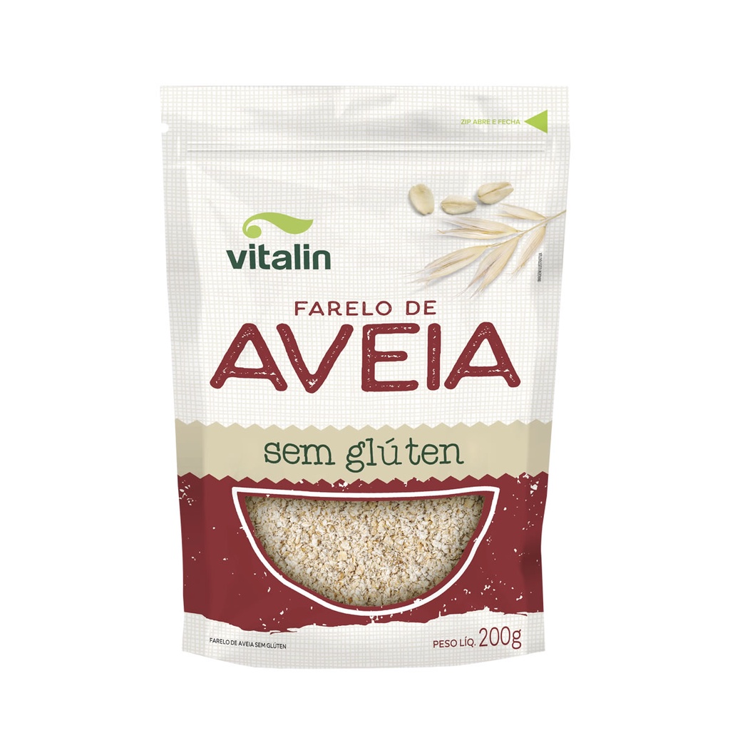 Farelo de Aveia sem Glúten 200g - Vitalin em Oferta na Shopee