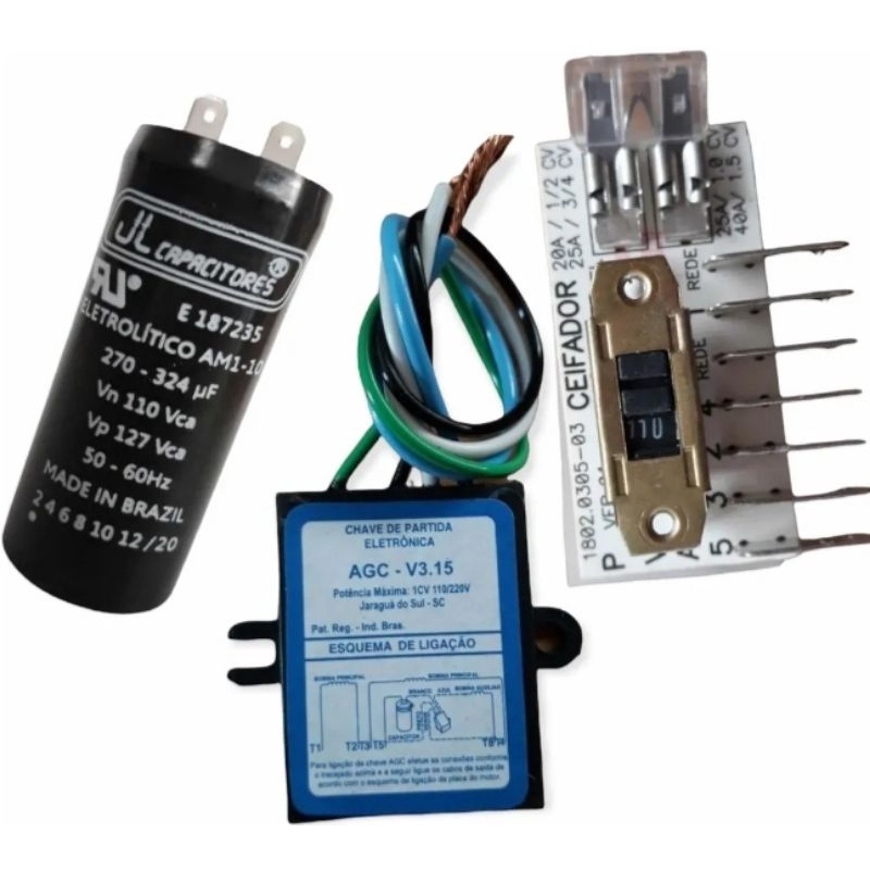 Chave V3.15 1cv Cortador Trapp + Micro-capacitor 270+seletora