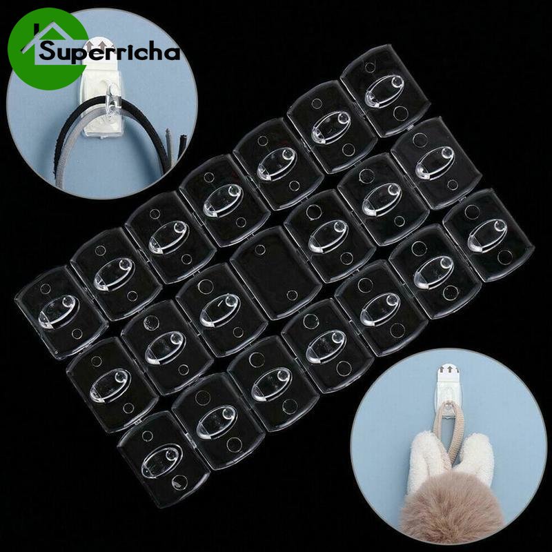 20 Pcs Ganchos De Parede Transparente À Prova D 'Água Forte Adesivo Ganchos Rack Para Casa Cozinha Banheiro Cabide Gancho Organizador Chave Titular