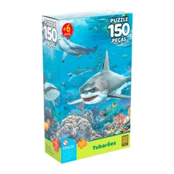 Puzzle 150 peças Tubarões