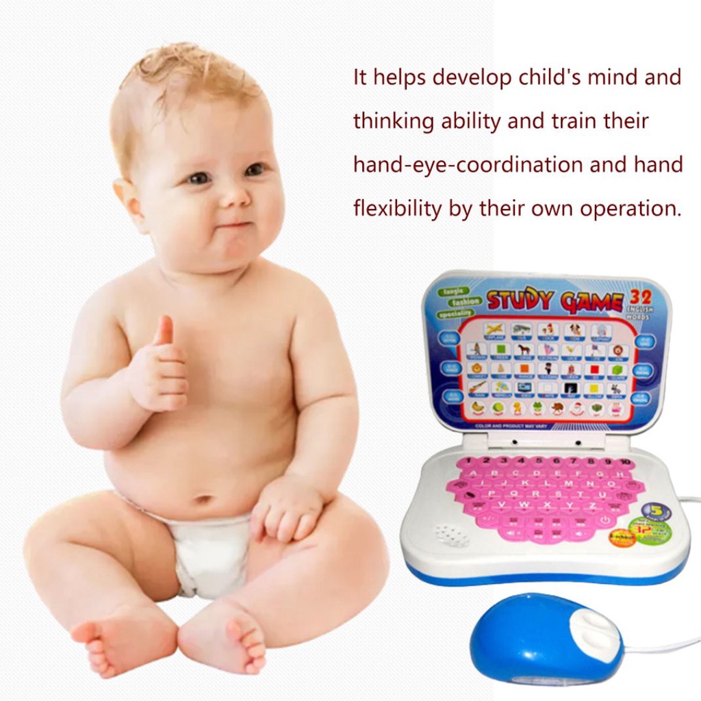 BianchiPatricia Bilingual Early Educational Learning Machine with Mouse Kids Developmental Toy 
