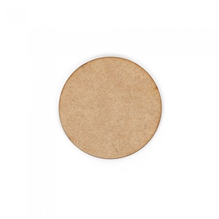 Porta Copo Sousplat Bolacha 8cm Laser - MDF Madeira