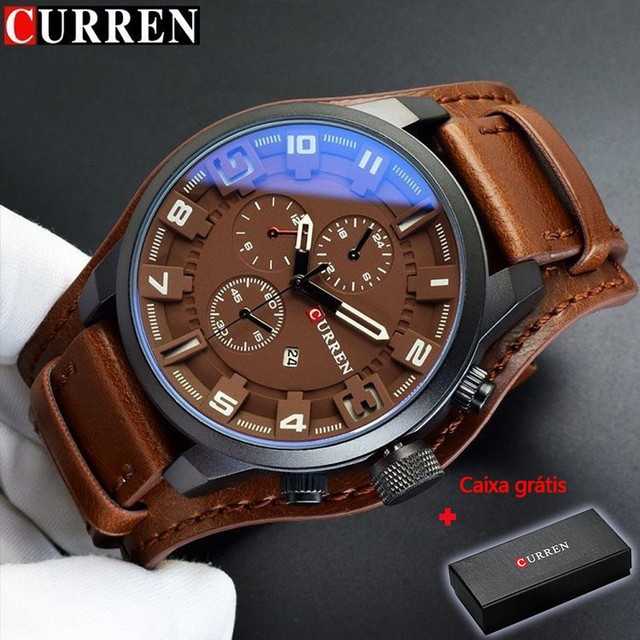 Curren Relógios Dos Homens Top Marca De Luxo Da Moda & Business Casual Quartz À Prova D 'Água 8225