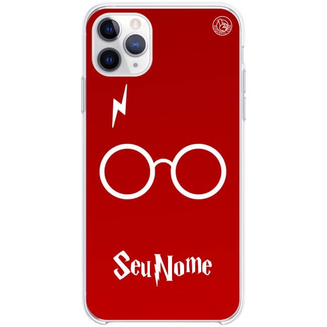 Capinha para Celular Personalizada com nome em TPU Premium Transparente - Harry Potter Óculos para diversos modelos de celular Samsung, Apple, Motorola, Asus, LG, Xiaomi, Compatível com Android e IOS e os principais modelos de celular do mercado