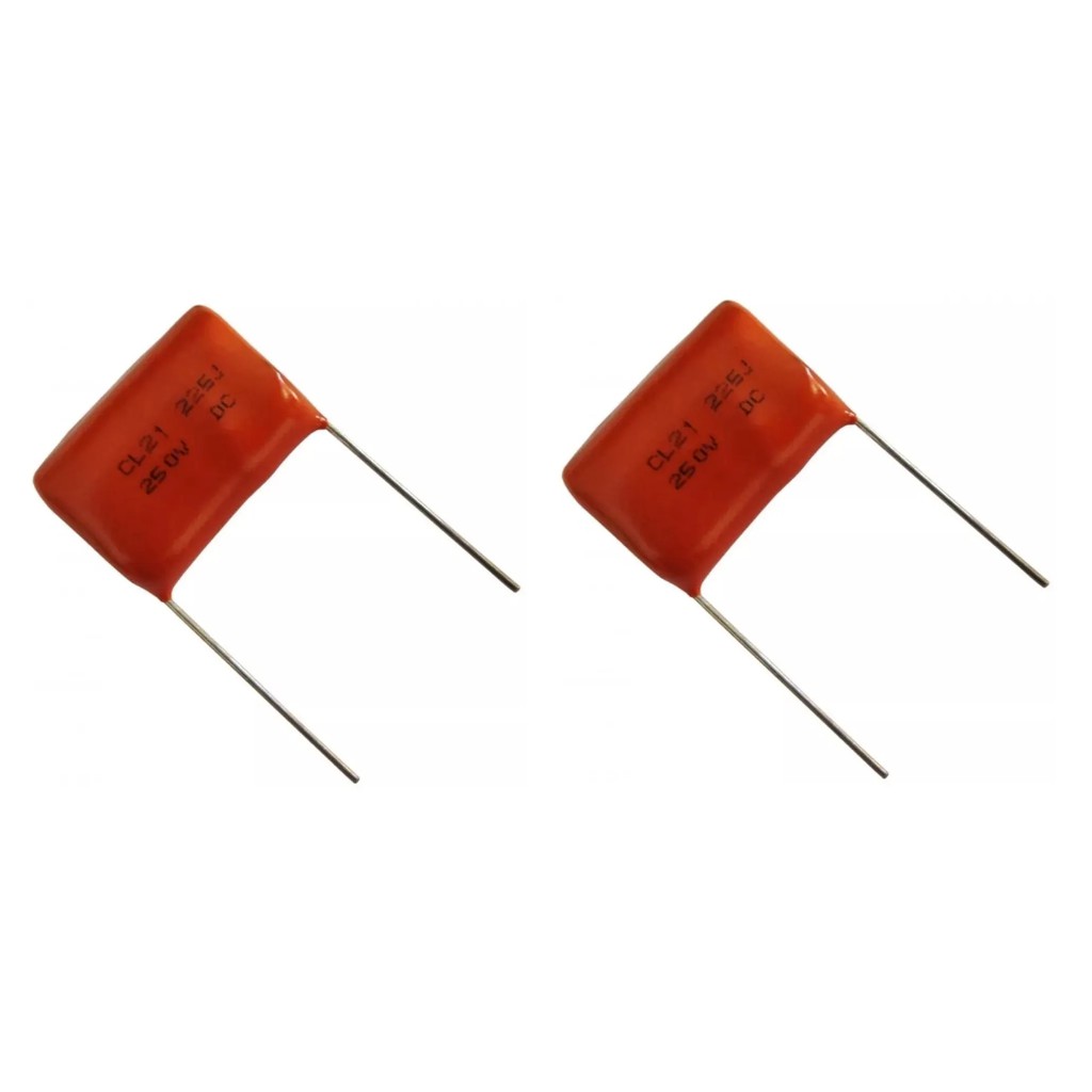 Kit 2 Capacitores P/ Super Tweeter Poliéster 2.2uf X 25 P/ Super Tweeter St 304 ST 302x ST400 ST 450
