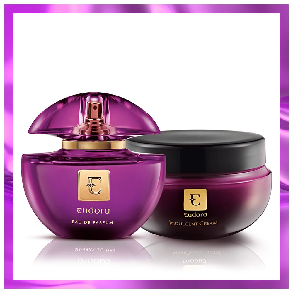 Kit Eudora Perfume Feminino Eau De Parfum Creme Hidratante Corporal Indulgent Cream Itens