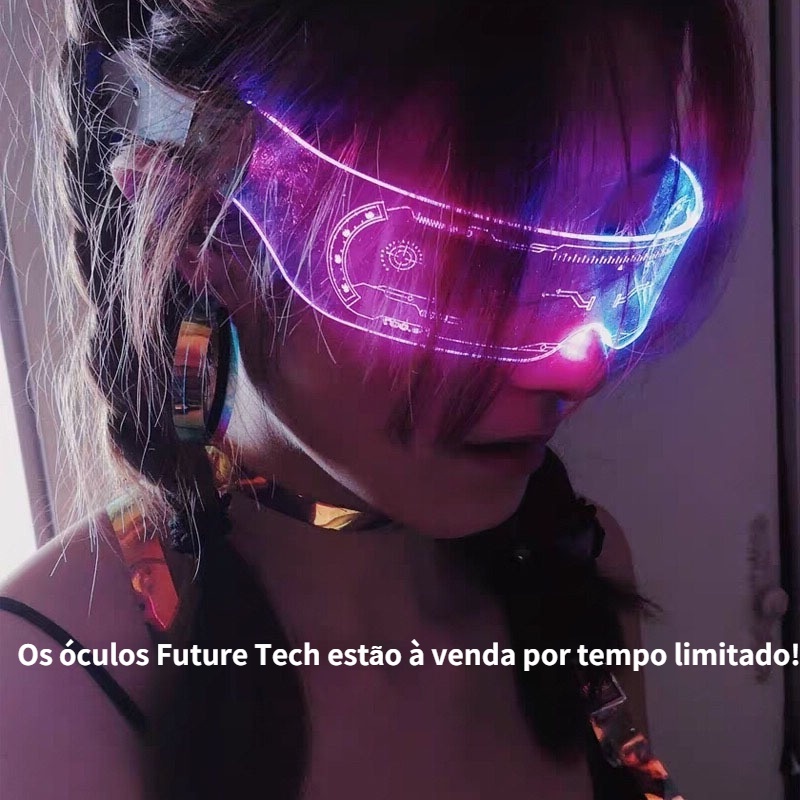 Óculos de tecnologia futurista estilo Cyberpunk!