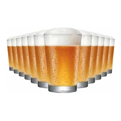 Jogo de Copos de Vidro Caldereta P para Cerveja 300ml, 12 Peças Multiuso - Ruvolo
