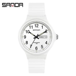 SANDA Relógio De Pulso Feminino Eletrônico À Prova D'água Com Calendário/Semana/Esportivo/Casual/Da Moda 6060-2