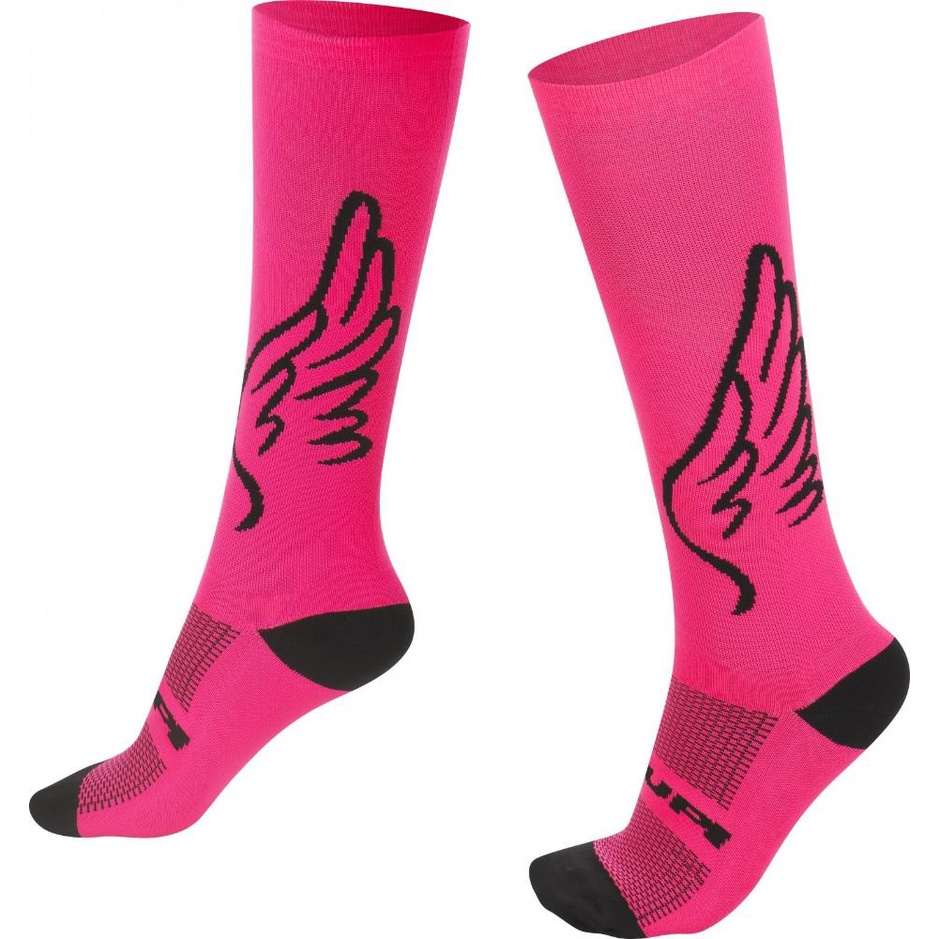 Meia Longa HUPI Asas Rosa em Oferta na Shopee