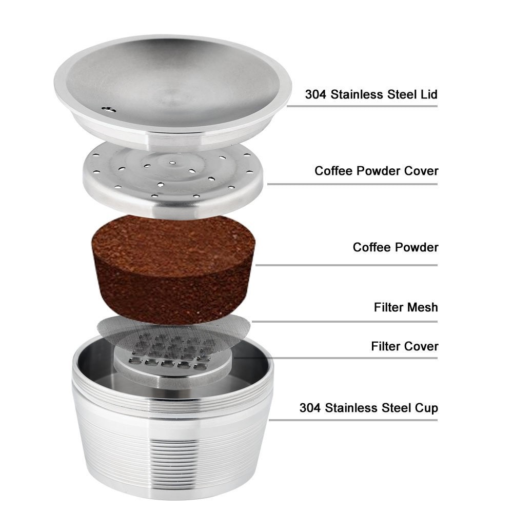 Cápsula Reutilizável Dolce Gusto Com Tampa Em Inox 1 Unidade | Shopee ...