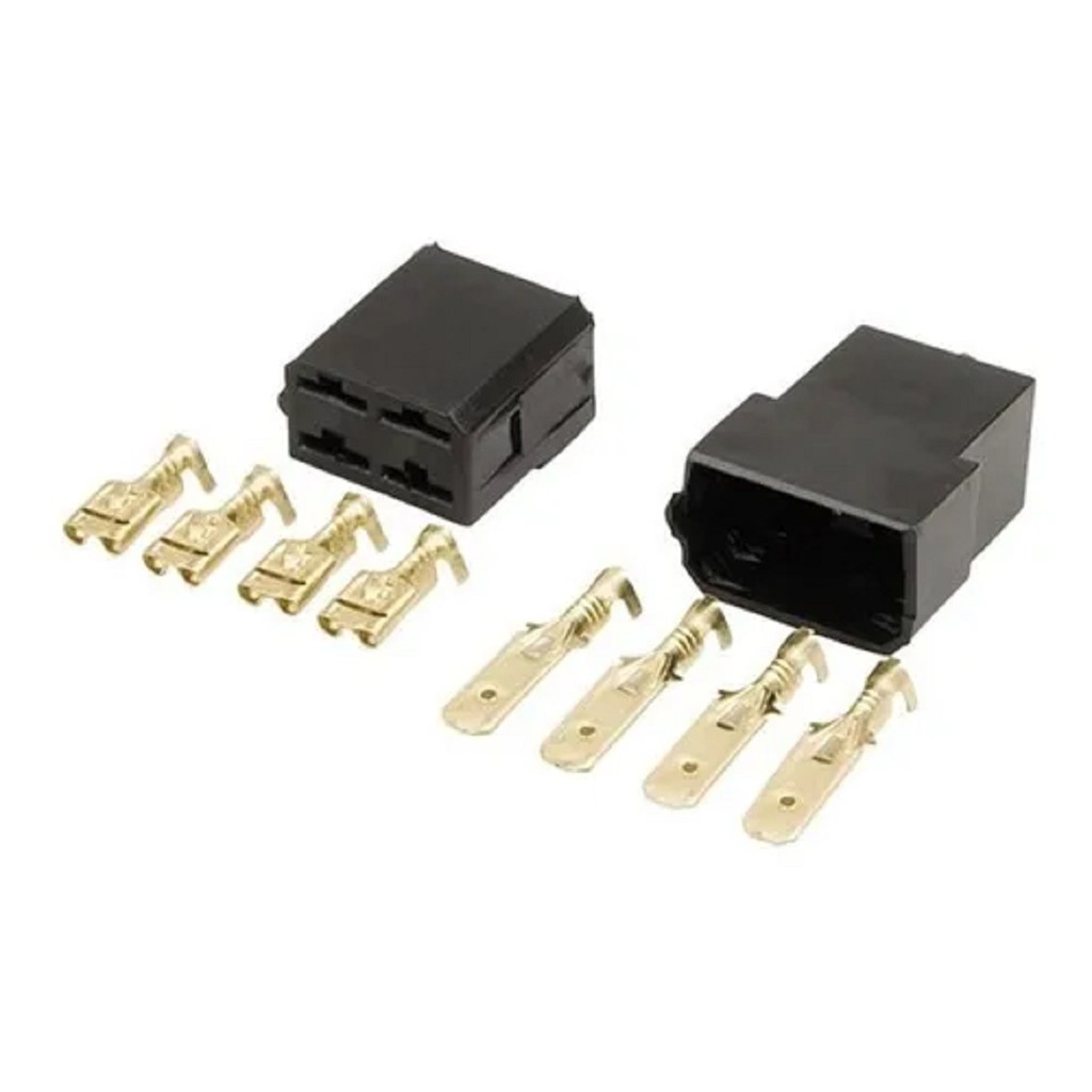 Conector 4 Vias Com Terminais Pacote Com 10 Unidades Permak