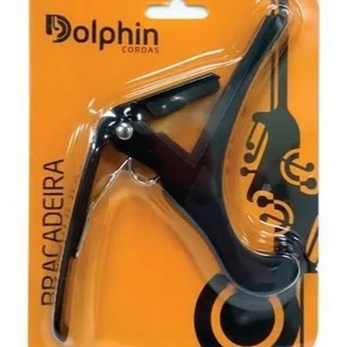 Capotraste para Violão Guitarra com Haste longa  Dolphin -Preto