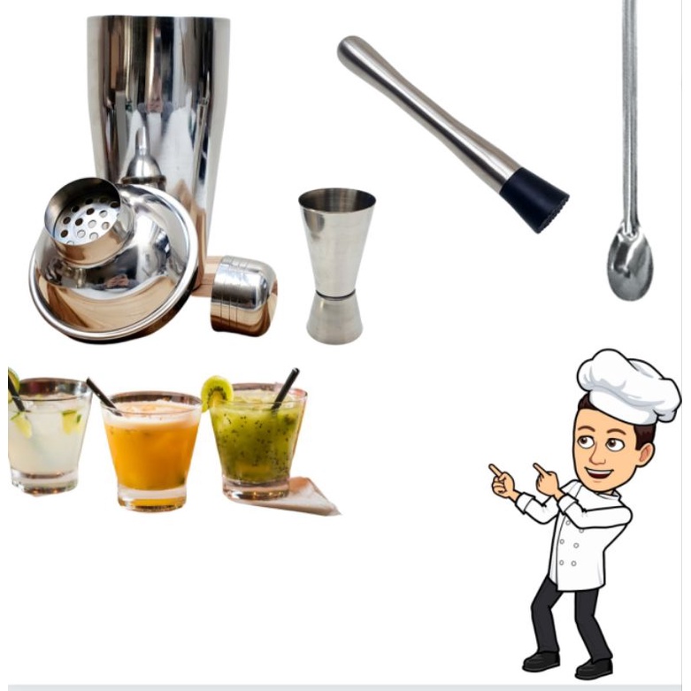 kit Caipirinha Bebidas Bartender Coqueteleira 750 Ml
