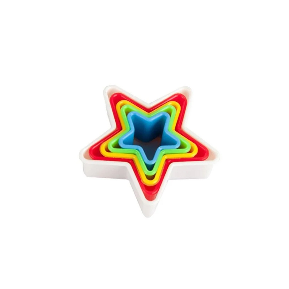 Cortadores Plastic Estrela -  05 unidades - SilverChef - Rizzo confeitaria