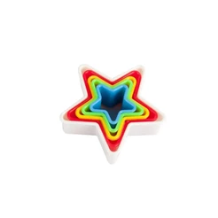 Cortadores Plastic Estrela - 05 unidades - SilverChef - Rizzo confeitaria