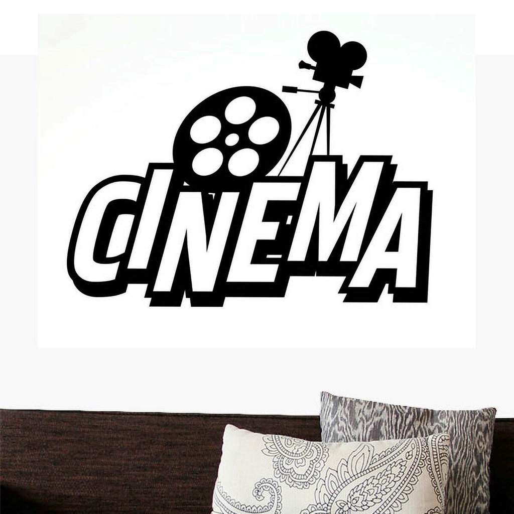 Adesivo de Parede Cinema Decorativo em Vinil para Sala TV Home Theater Pipoca