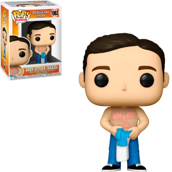Funko Pop! Andy Stitzer Waxed – 40 Year Old Virgin Vinyl-Figur, 9,5 Cm, Inkl. EcoTek Boxenschutz
