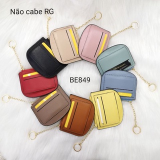 Carteira feminina porta cartão moedas chaveiro BE849