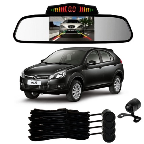 Sensor De Ré + Espelho Camera Ré Jac J3 Preto em Oferta na Shopee