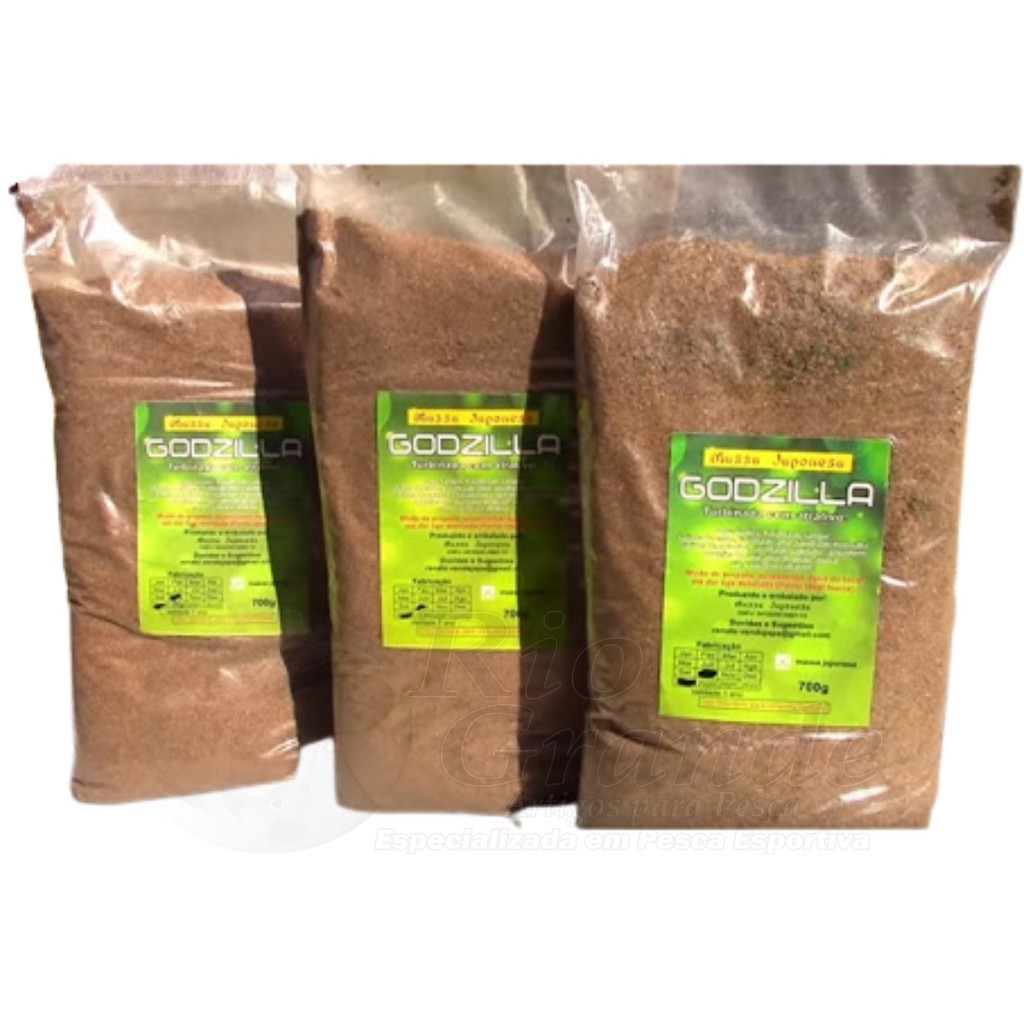 Massa Para Pesca Godzilla Massa Japonesa Pct 700g Turbinada com Atrativos!!