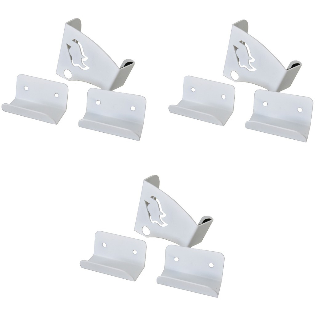 Kit Com 3 Suportes De Bicicleta Para Parede Bike Sterk Branco Mtb Speed Caloi Focus Giant Oggi