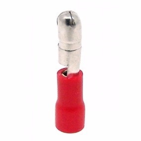 Kit 50 Peças - Terminal Bala Macho Pré Isolado Vermelho 0,5-1,5mm²