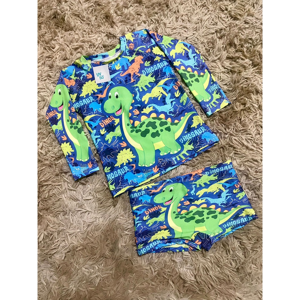 Camisa De Proteção Solar Uv50+ Mais Sunga Temático Menino Térmica Personagens Infantis Praia Bebê